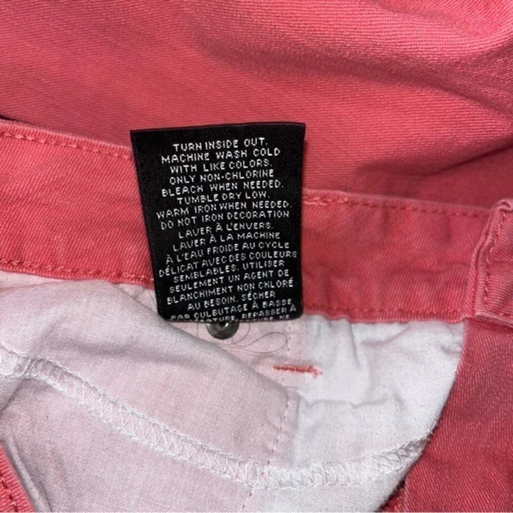 Style & Co Salmon Pink Mid Rise Tummy Control Capri Jeans, Size 12 - Picture 5 of 8